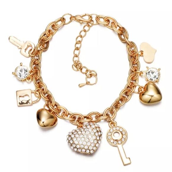 💕18k Gold “Alana” collection Crystal Charm Bracelet - Picture 3 of 5